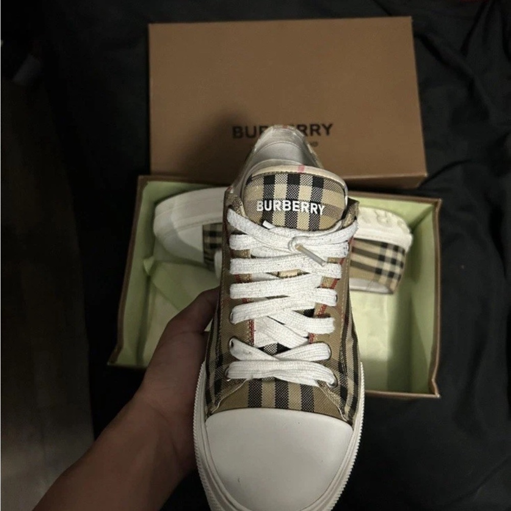 Burberry Checkered Low Top Sneakers - Picture 3 of 4